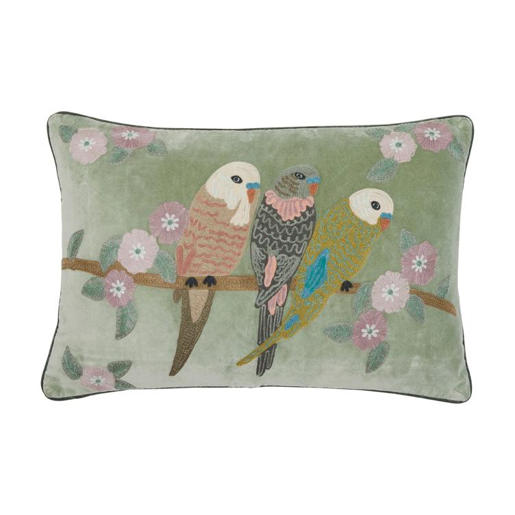 Kissen Budgie Trio