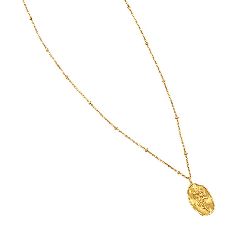 Halskette Flower Coin