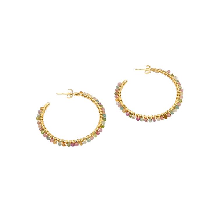 Kreolen Mini Tourmaline L