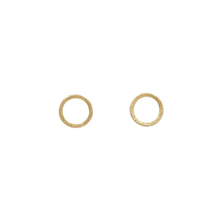 Ohrstecker Scratched Circle S