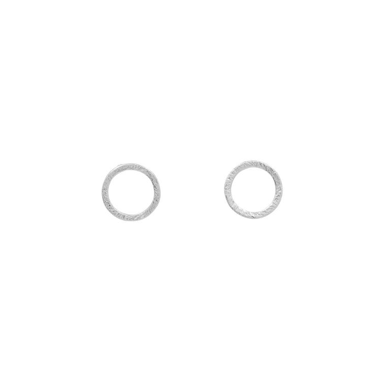 Ohrstecker Scratched Circle S