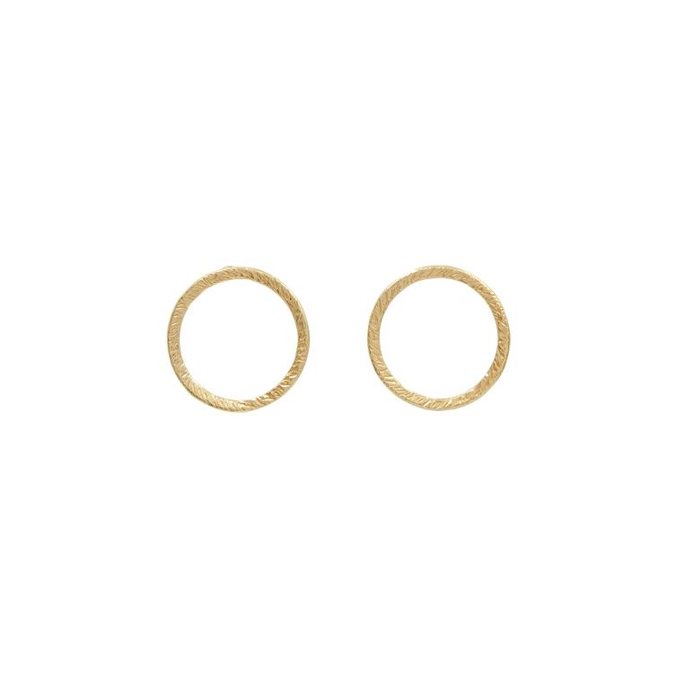 Ohrstecker Scratched Circle M