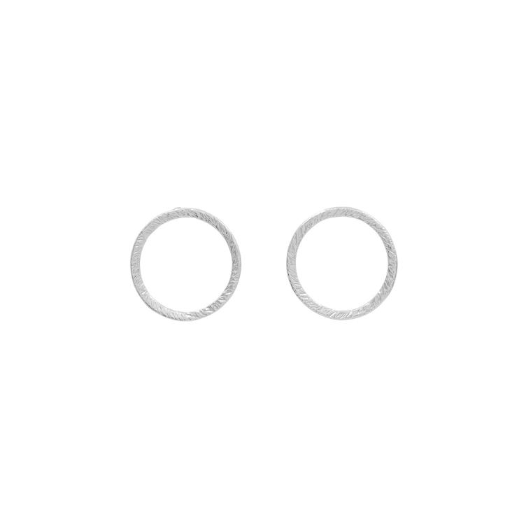 Ohrstecker Scratched Circle M