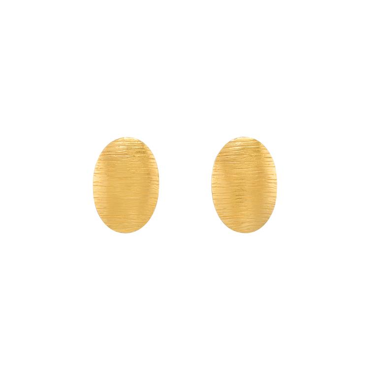 Ohrstecker Scratched Oval