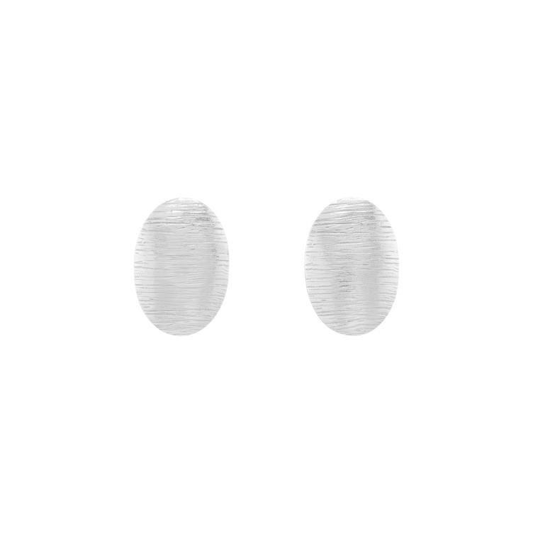 Ohrstecker Scratched Oval