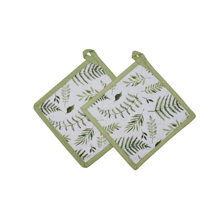 Pfannenhalter Green Leaves 2er Set