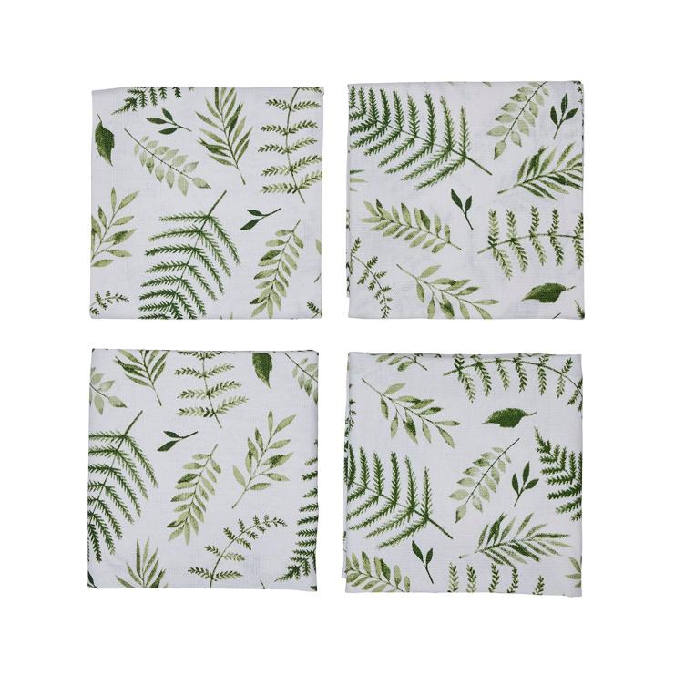 Serviette Green Leaves 4er Set