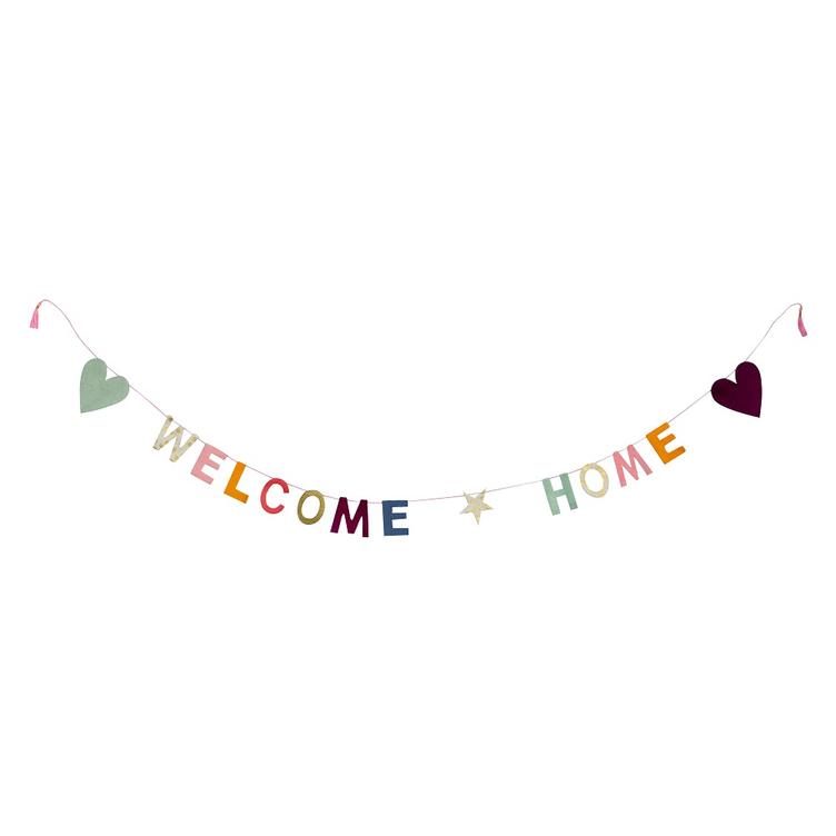 Papiergirlande Welcome Home