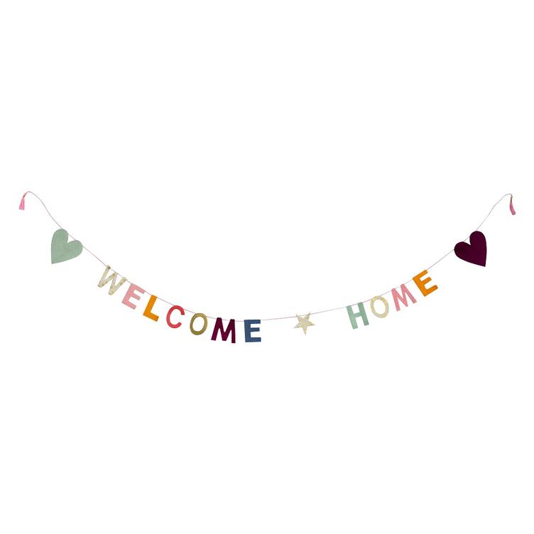 Papiergirlande Welcome Home