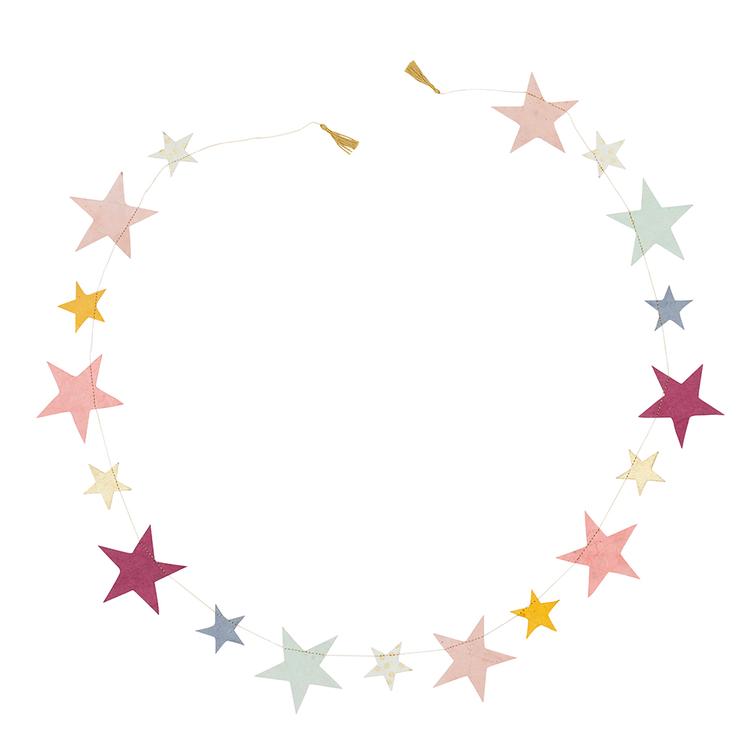 Papiergirlande Stars