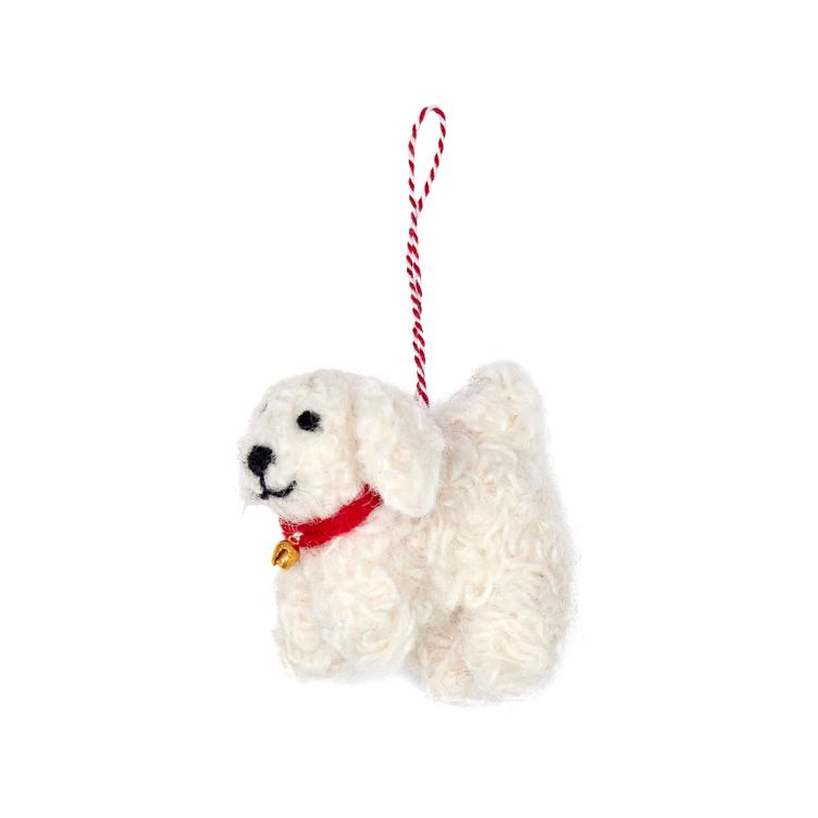 Filz Hänger White Dog