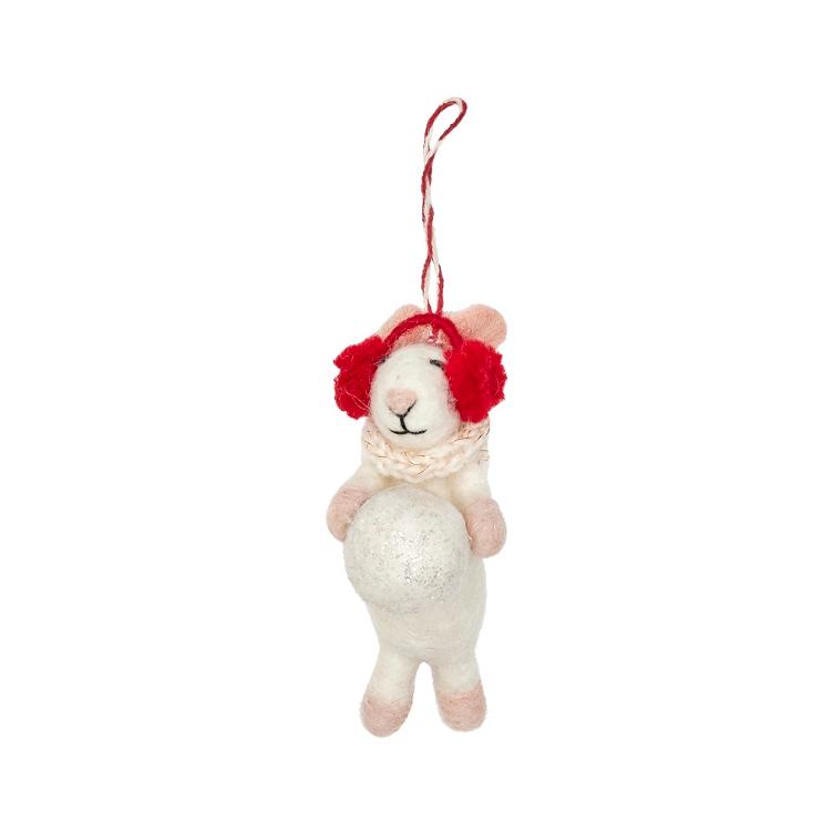 Filz Hänger Snowball Mouse