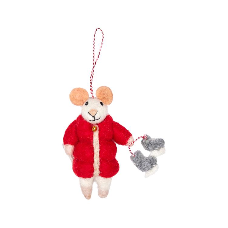 Filz Hänger Iceskating Mouse