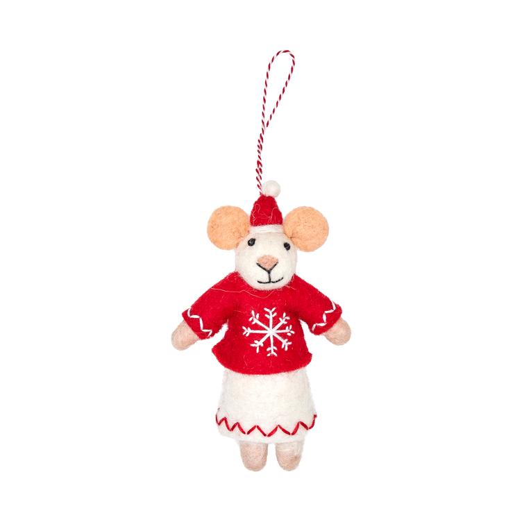 Filz Hänger Snowflake Mouse