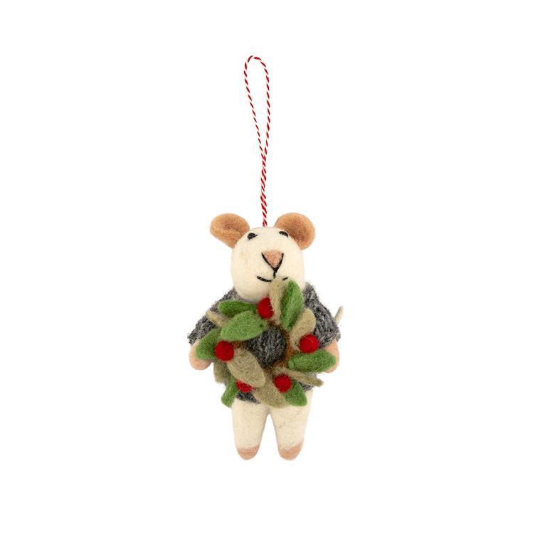 Filz Hänger Wreath Mouse