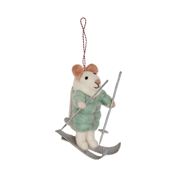 Filz Hänger Skiing Mouse
