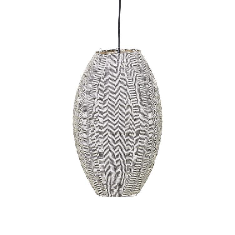 Papier Lampenschirm oval S Herringbone