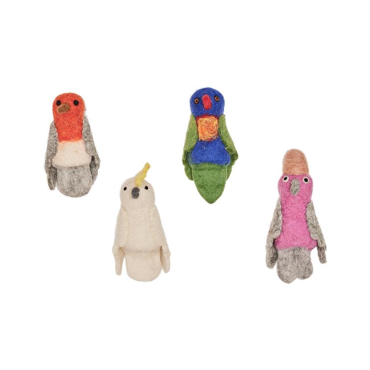 Fingerpuppen Bird 4er Set