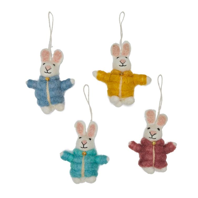 Filz Hänger Snow Bunny 4er Set