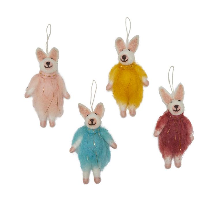 Filz Hänger Golden Bunny 4er Set