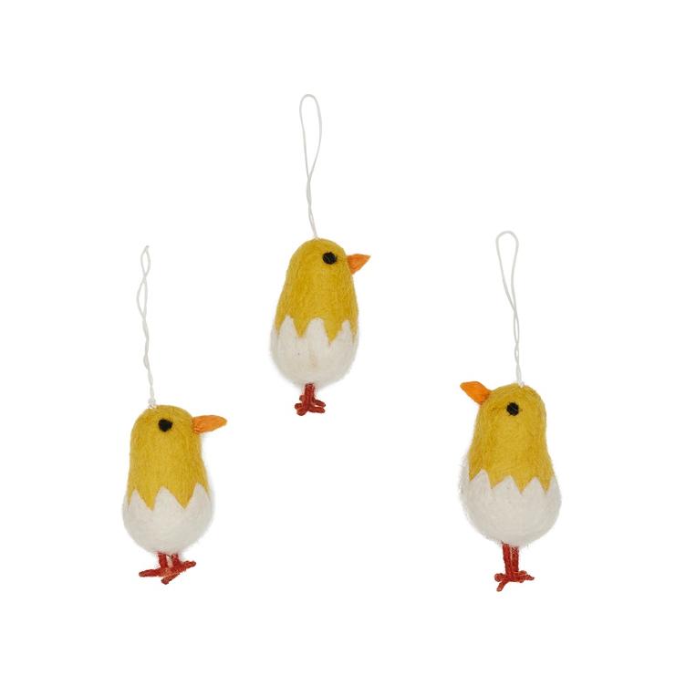 Filz Hänger Baby Chick 3er Set