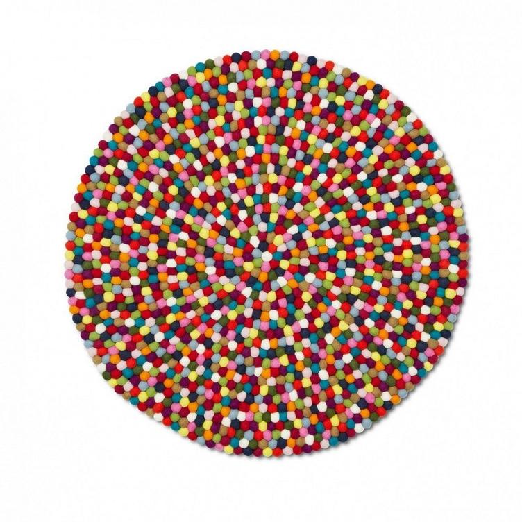Filz Teppich Ball multicolour