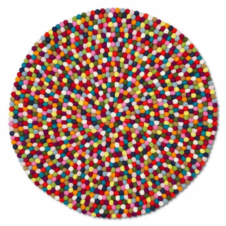 Filz Teppich Ball multicolour