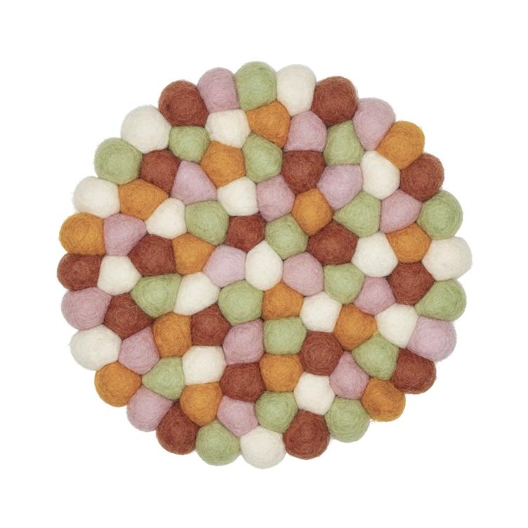 Filz Untersetzer rund Pastel Tones