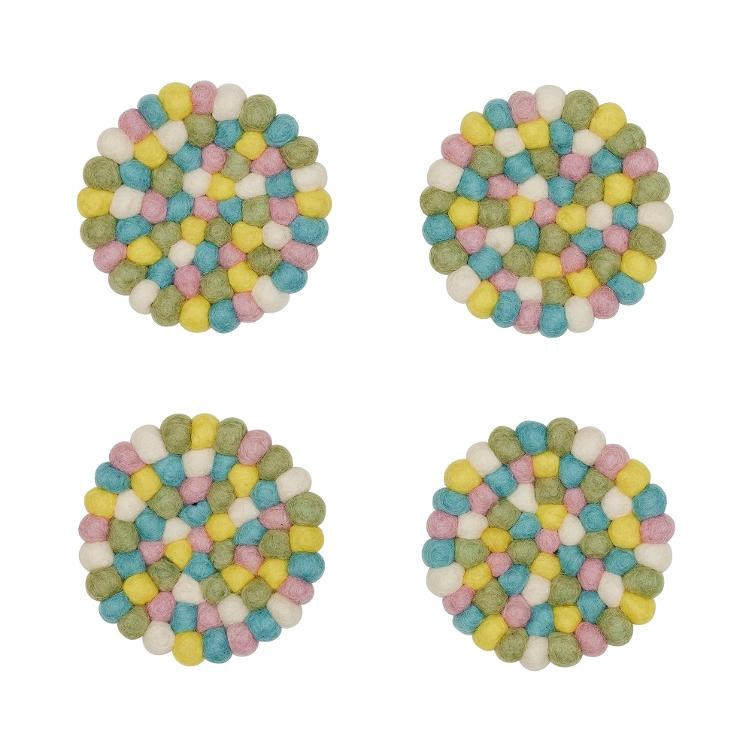 Filz Untersetzer Mini Balls 4er Set