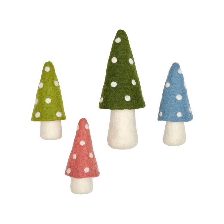 Filzdeko Mushroom 4er Set