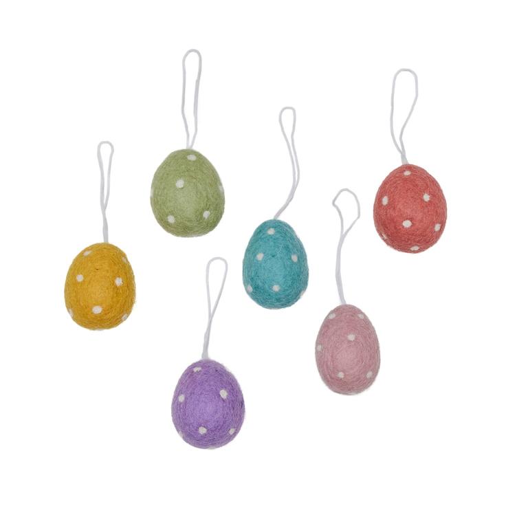 Filz Hänger Spotty Egg 6er Set