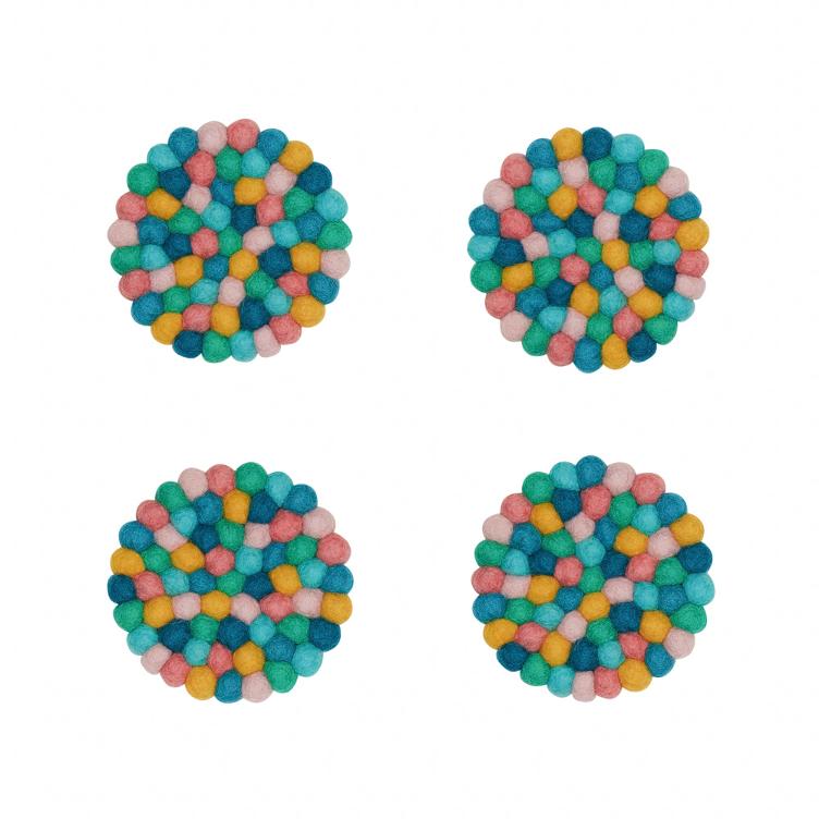 Filz Untersetzer Miniballs 4er Set