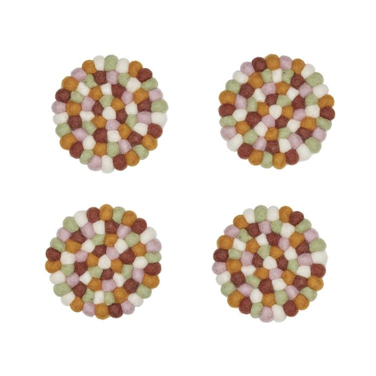 Filz Untersetzer Miniballs 4er Set