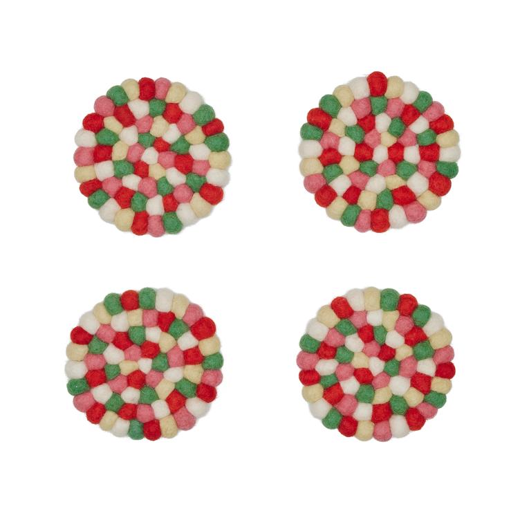 Filz Untersetzer Miniballs 4er Set
