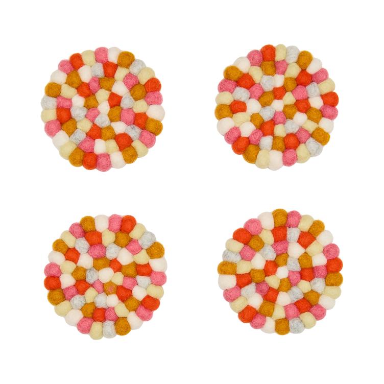 Filz Untersetzer Miniballs 4er Set
