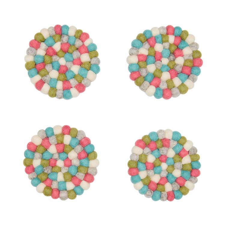 Filz Untersetzer Miniballs 4er Set