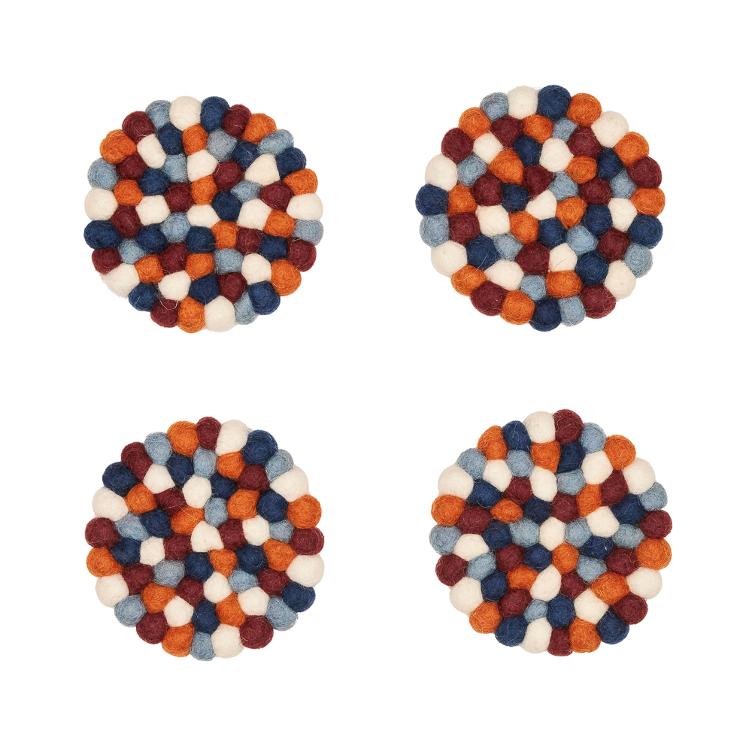 Filz Untersetzer Miniballs 4er Set