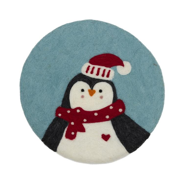 Filz Untersetzer Penguin