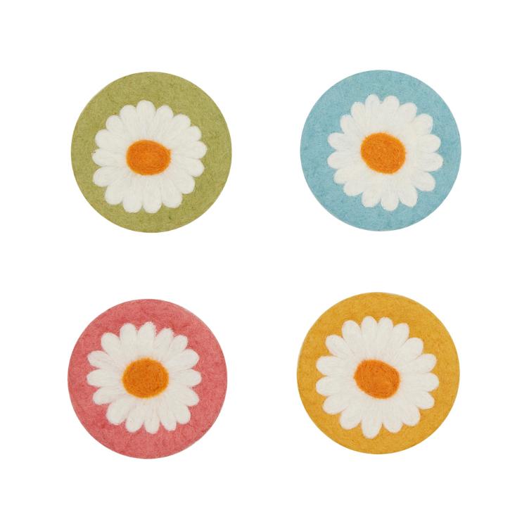 Filz Untersetzer Daisy Flower 4er Set