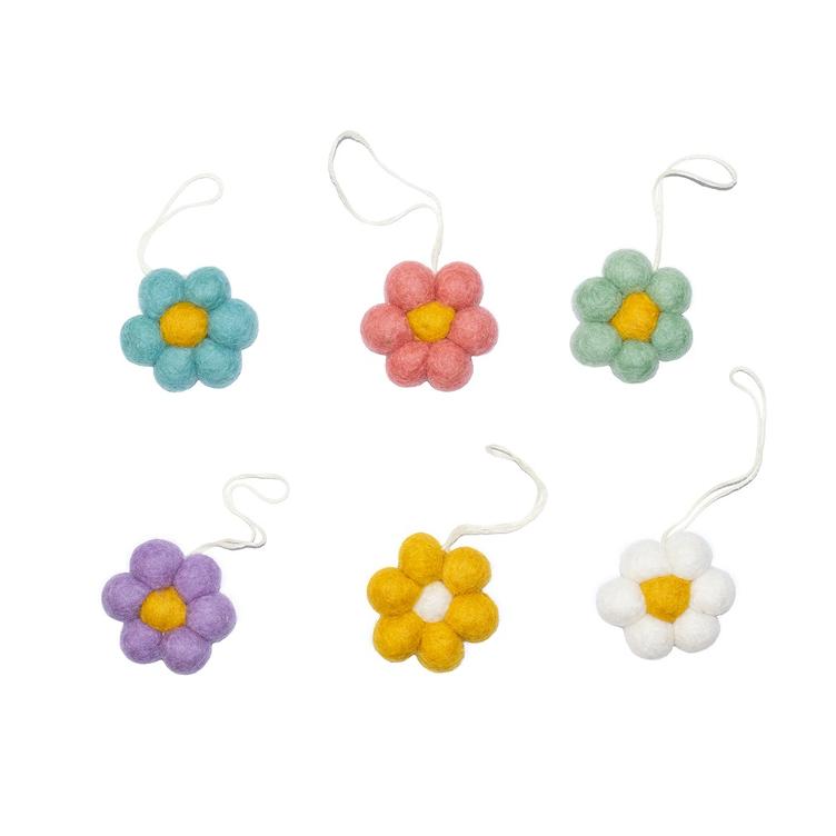 Filz Hänger Daisy Flower 6er Set