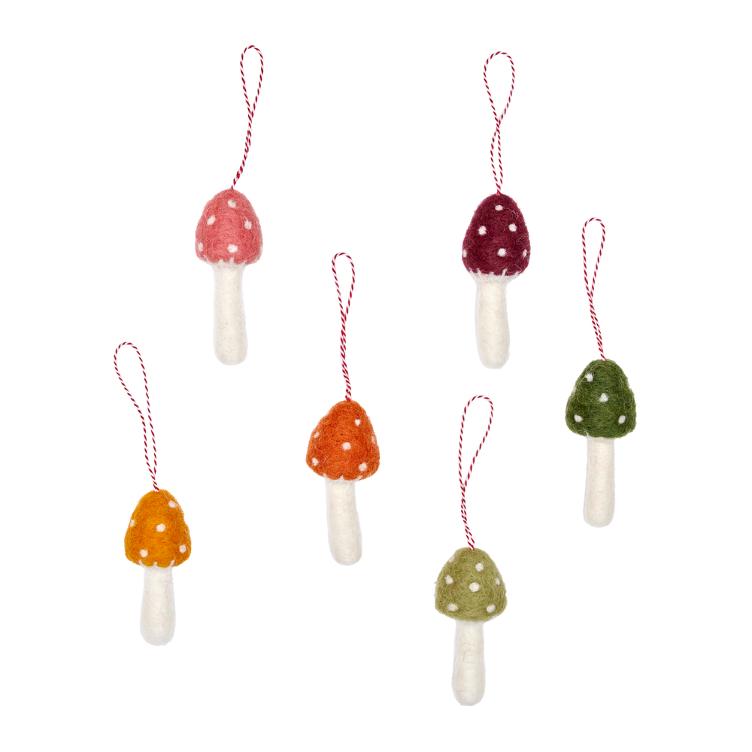 Filz Hänger Mushroom 6er Set