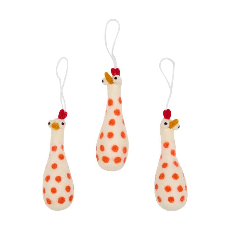 Filz Hänger Funny Chicken 3er Set