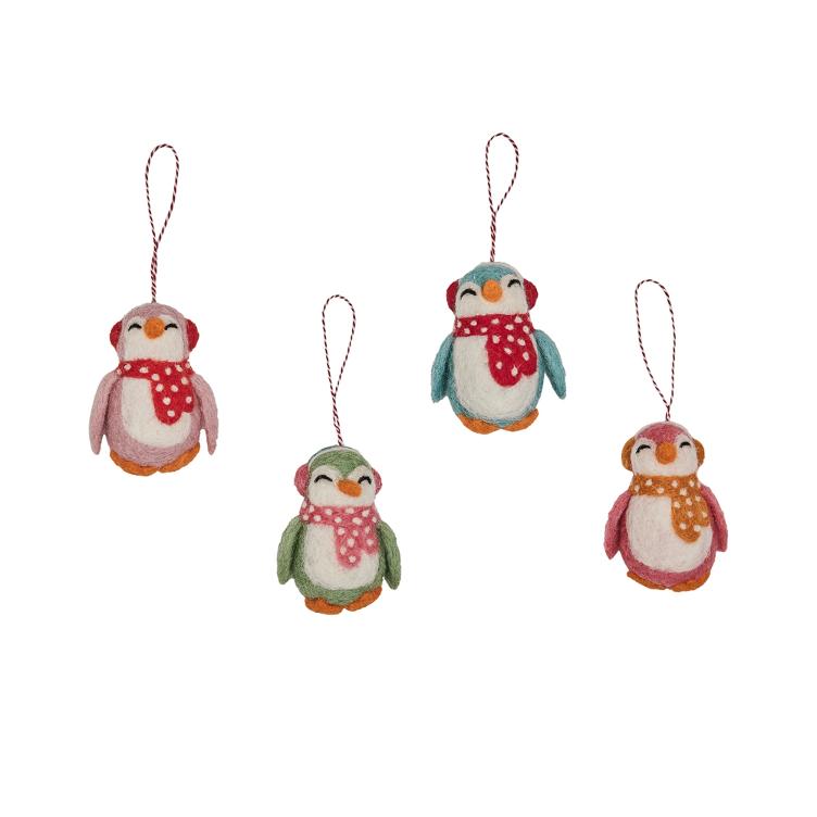 Filz Hänger Spotty Penguin 4er Set