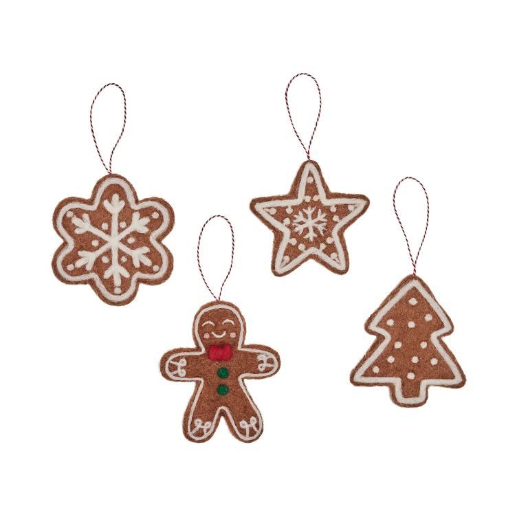 Filz Hänger Gingerbread 4er Set