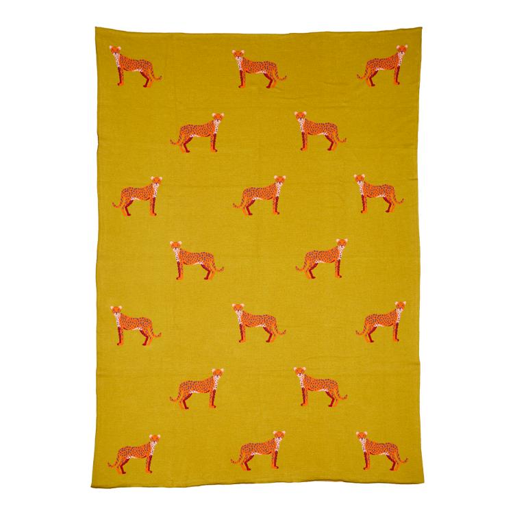 Strickdecke Funky Leopard